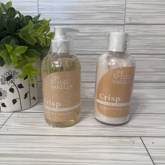 NEW Crisp 08 Spiced Vanilla Recuperative Shower Gel and Body Lotion Gift Set - Picture 13 of 13